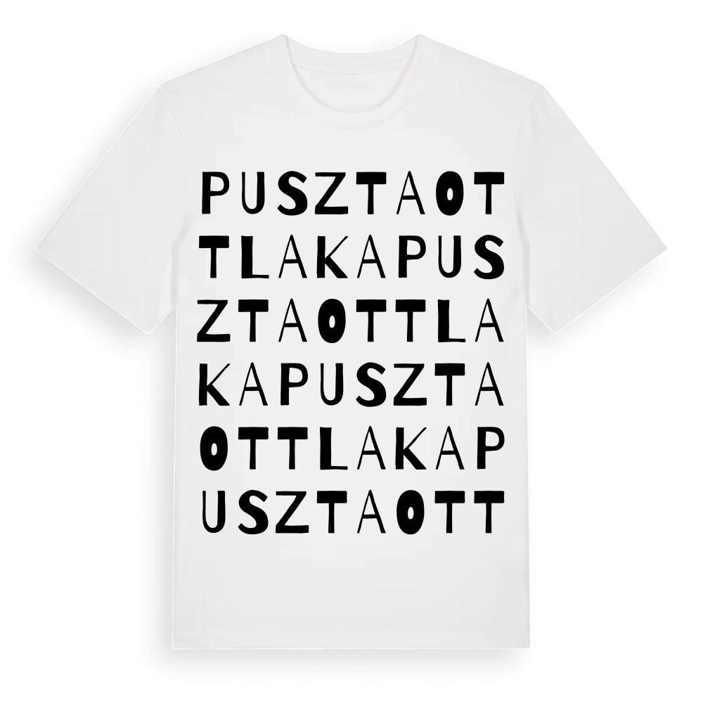 Pusztaottlaka ordlek t-shirt – White, i miljö