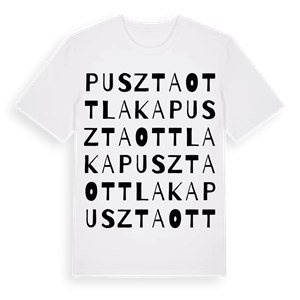 Pusztaottlaka ordlek t-shirt – ekologisk bomull t-shirt från Pinshirt