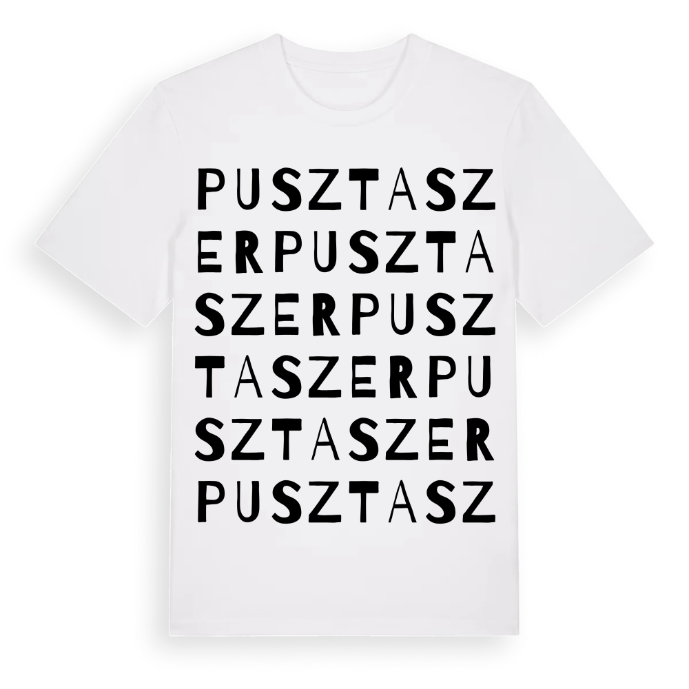 Pusztaszer ordlek t-shirt – White, i miljö
