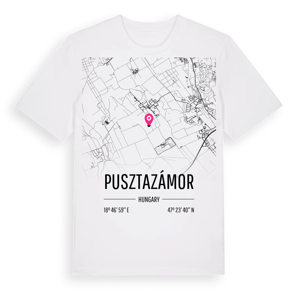 Pusztazámor karta t-shirt – White, i miljö