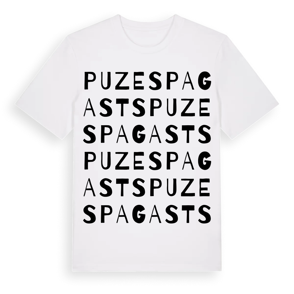 Puzes pagasts ordlek t-shirt – White, i miljö