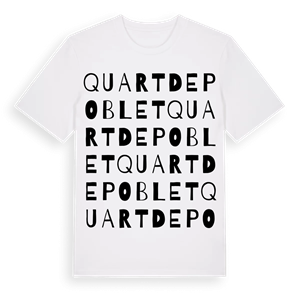 Quart de Poblet ordlek t-shirt – ekologisk bomull t-shirt från Pinshirt