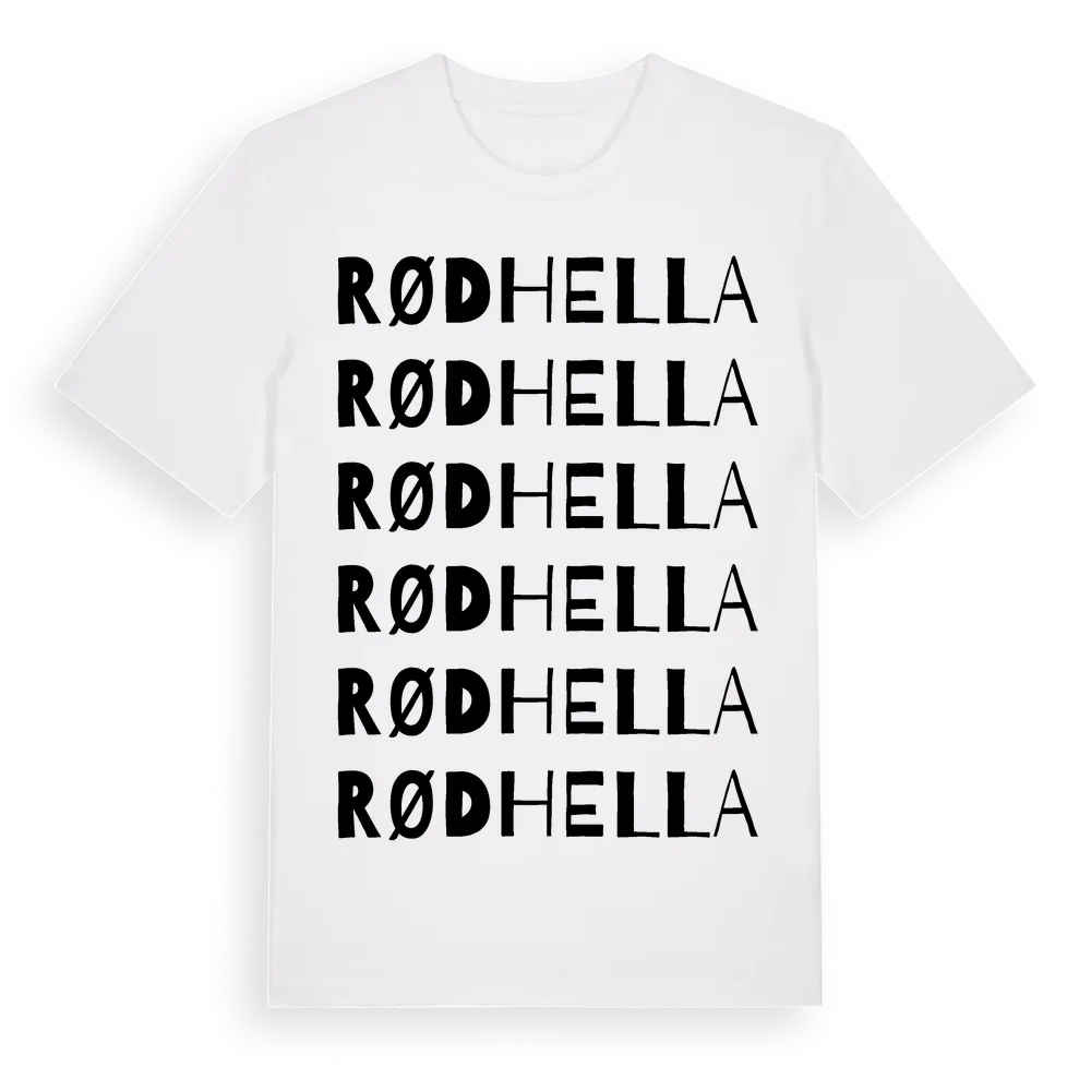 Rødhella ordlek t-shirt i miljö