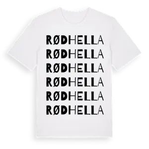 Rødhella ordlek t-shirt – ekologisk bomull t-shirt från Pinshirt