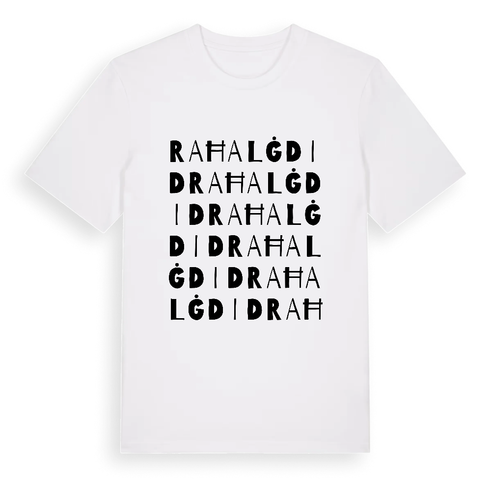 Raħal Ġdid ordlek t-shirt – White, i miljö