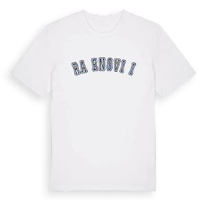Rađenovići college t-shirt – ekologisk bomull t-shirt från Pinshirt