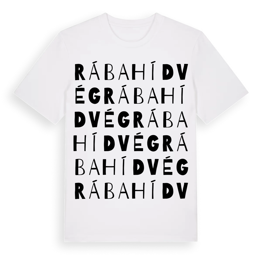 Rábahídvég ordlek t-shirt – White, i miljö