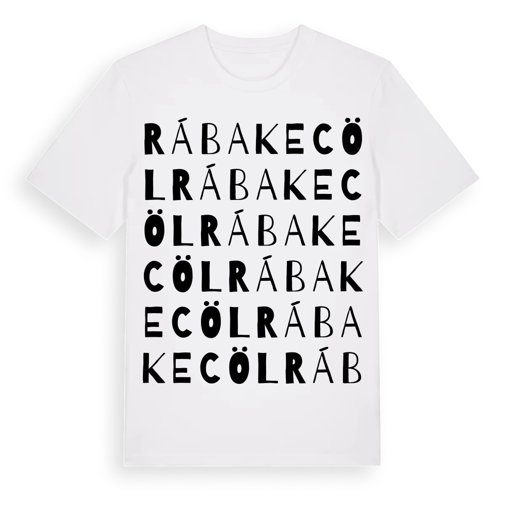 Rábakecöl ordlek t-shirt – White, i miljö