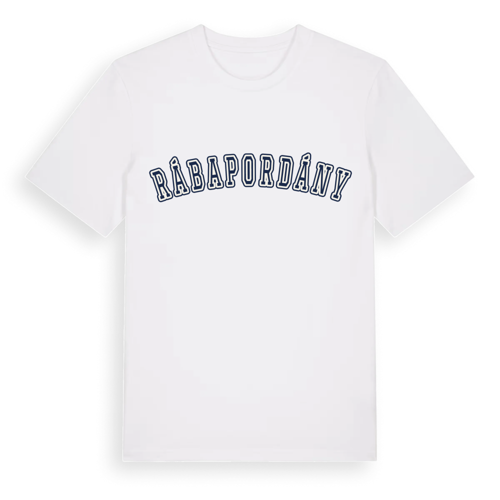 Rábapordány college t-shirt – White, i miljö
