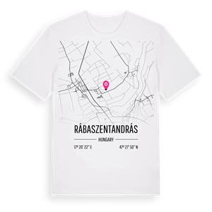Rábaszentandrás karta t-shirt – ekologisk bomull t-shirt från Pinshirt