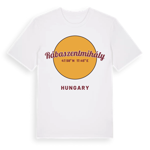 Rábaszentmihály cirkel t-shirt – ekologisk bomull t-shirt från Pinshirt