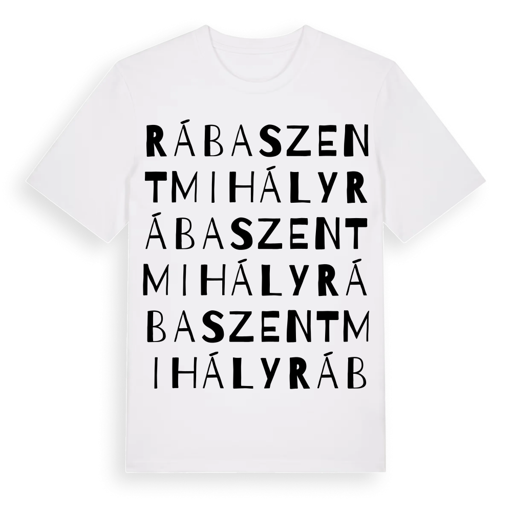 Rábaszentmihály ordlek t-shirt – White, i miljö