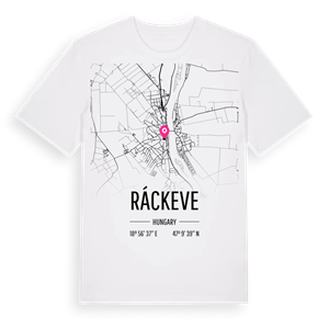 Ráckeve karta t-shirt – ekologisk bomull t-shirt från Pinshirt