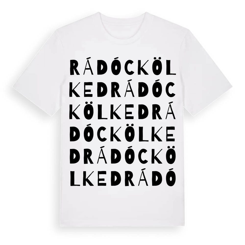 Rádóckölked ordlek t-shirt – White, i miljö