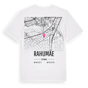 Rahumäe karta t-shirt – ekologisk bomull t-shirt från Pinshirt