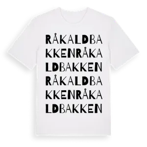 Råkaldbakken ordlek t-shirt – ekologisk bomull t-shirt från Pinshirt