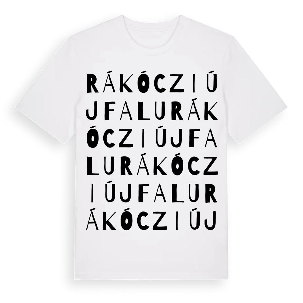Rákócziújfalu ordlek t-shirt – White, i miljö