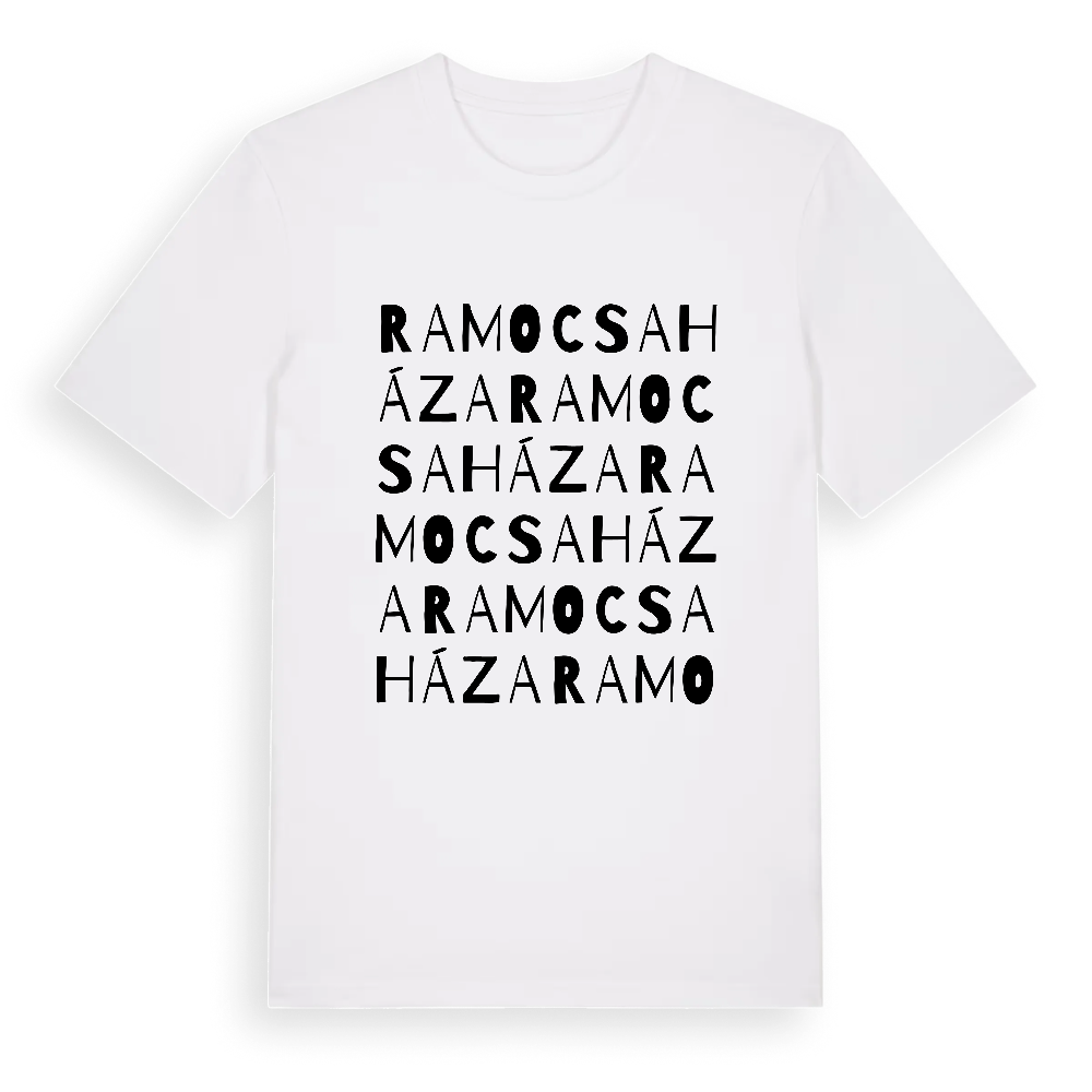 Ramocsaháza ordlek t-shirt – White, i miljö