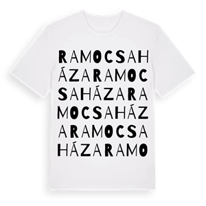 Ramocsaháza ordlek t-shirt – ekologisk bomull t-shirt från Pinshirt