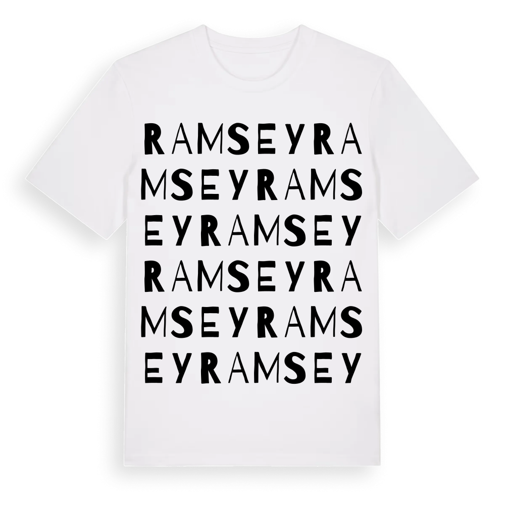 Ramsey ordlek t-shirt – White, i miljö