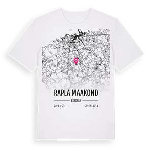 Rapla maakond karta t-shirt – ekologisk bomull t-shirt från Pinshirt