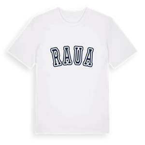 Raua college t-shirt – ekologisk bomull t-shirt från Pinshirt