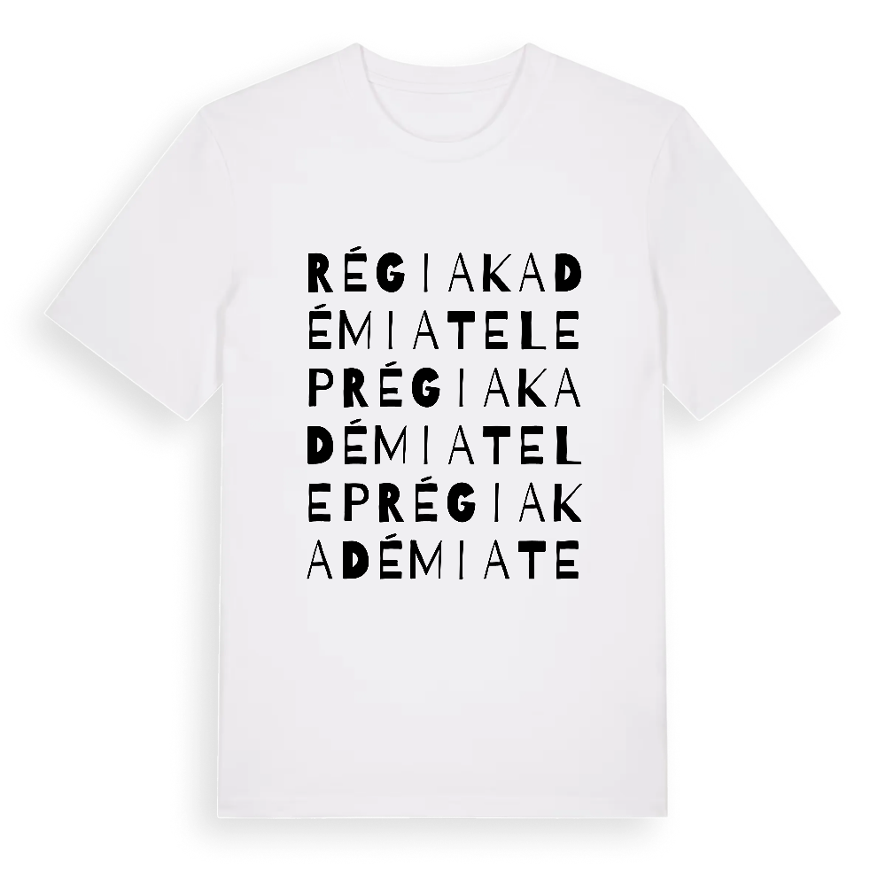 Régiakadémiatelep ordlek t-shirt – White, i miljö
