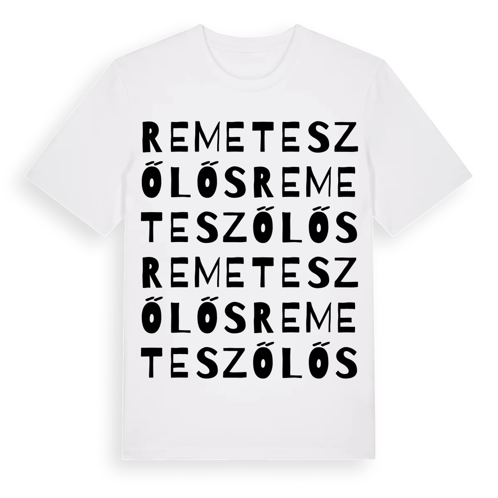Remeteszőlős ordlek t-shirt – White, i miljö