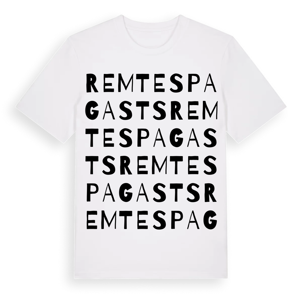 Remtes pagasts ordlek t-shirt – White, i miljö