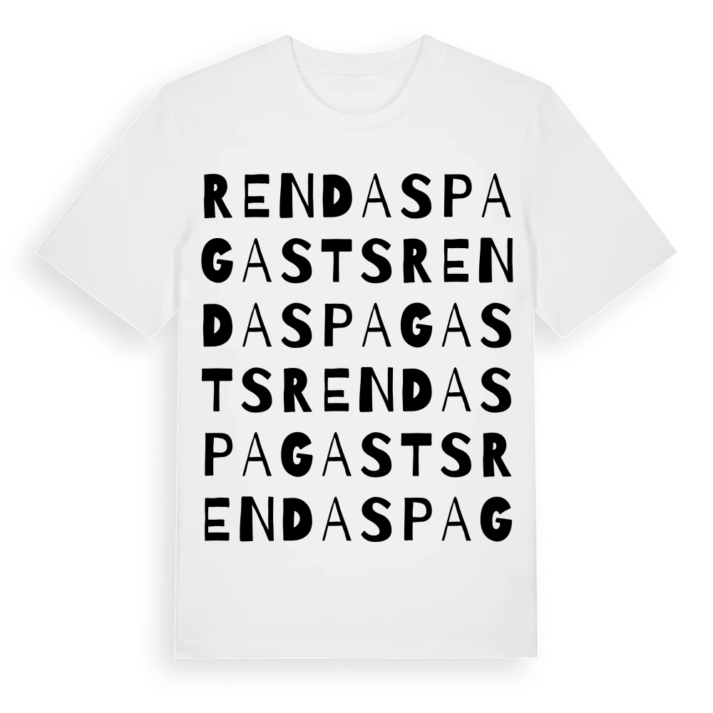 Rendas pagasts ordlek t-shirt – White, i miljö