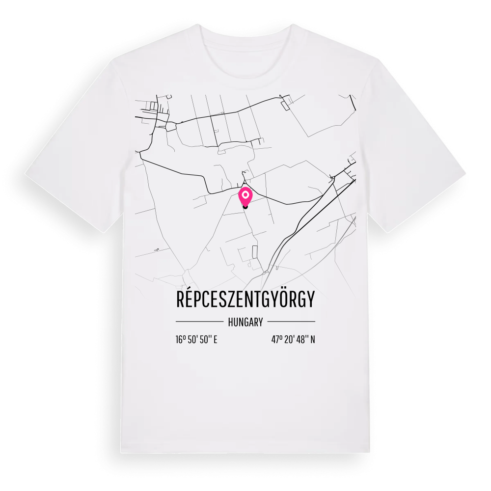 Répceszentgyörgy karta t-shirt – White, i miljö