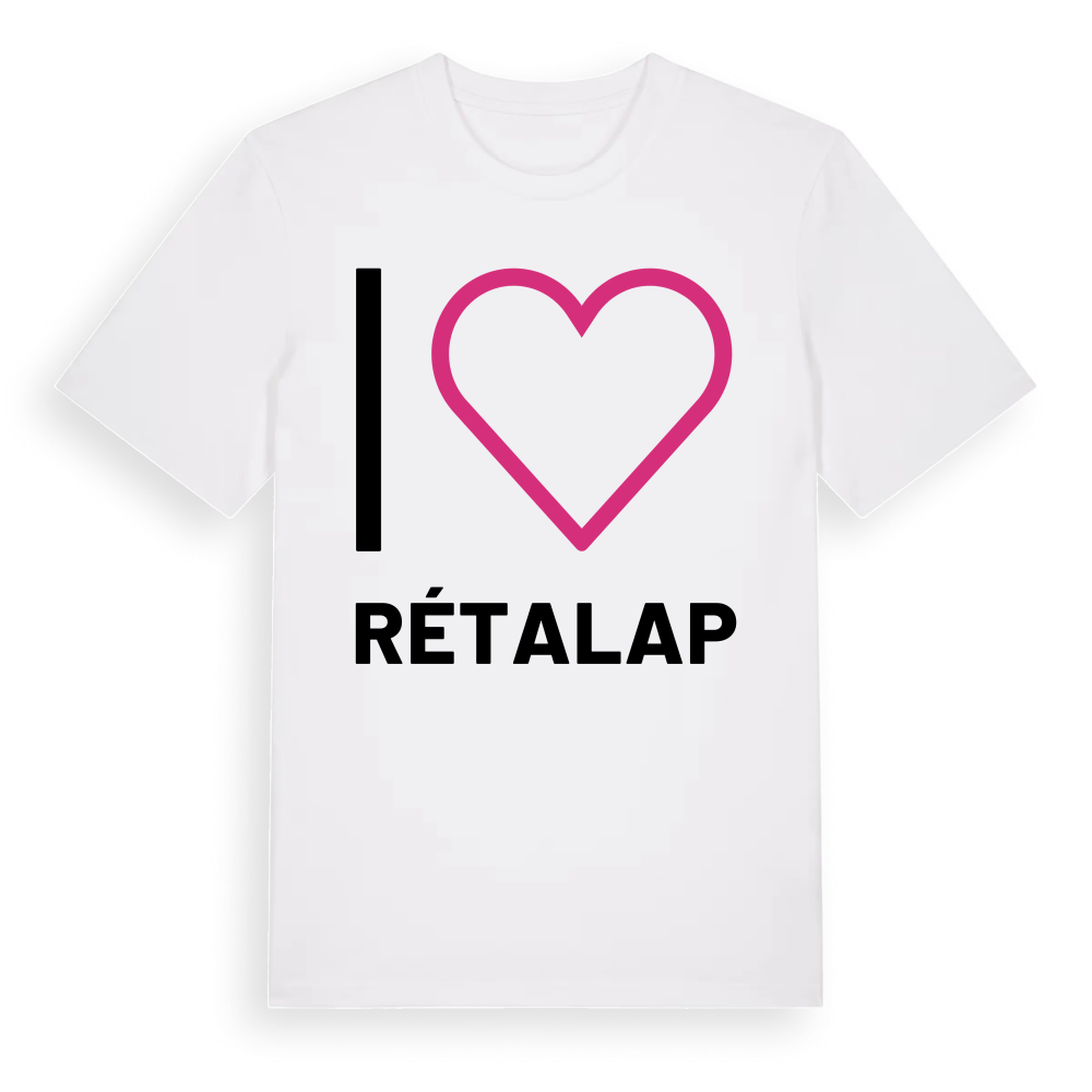 Jag älskar Rétalap t-shirt stort tryck – White, i miljö