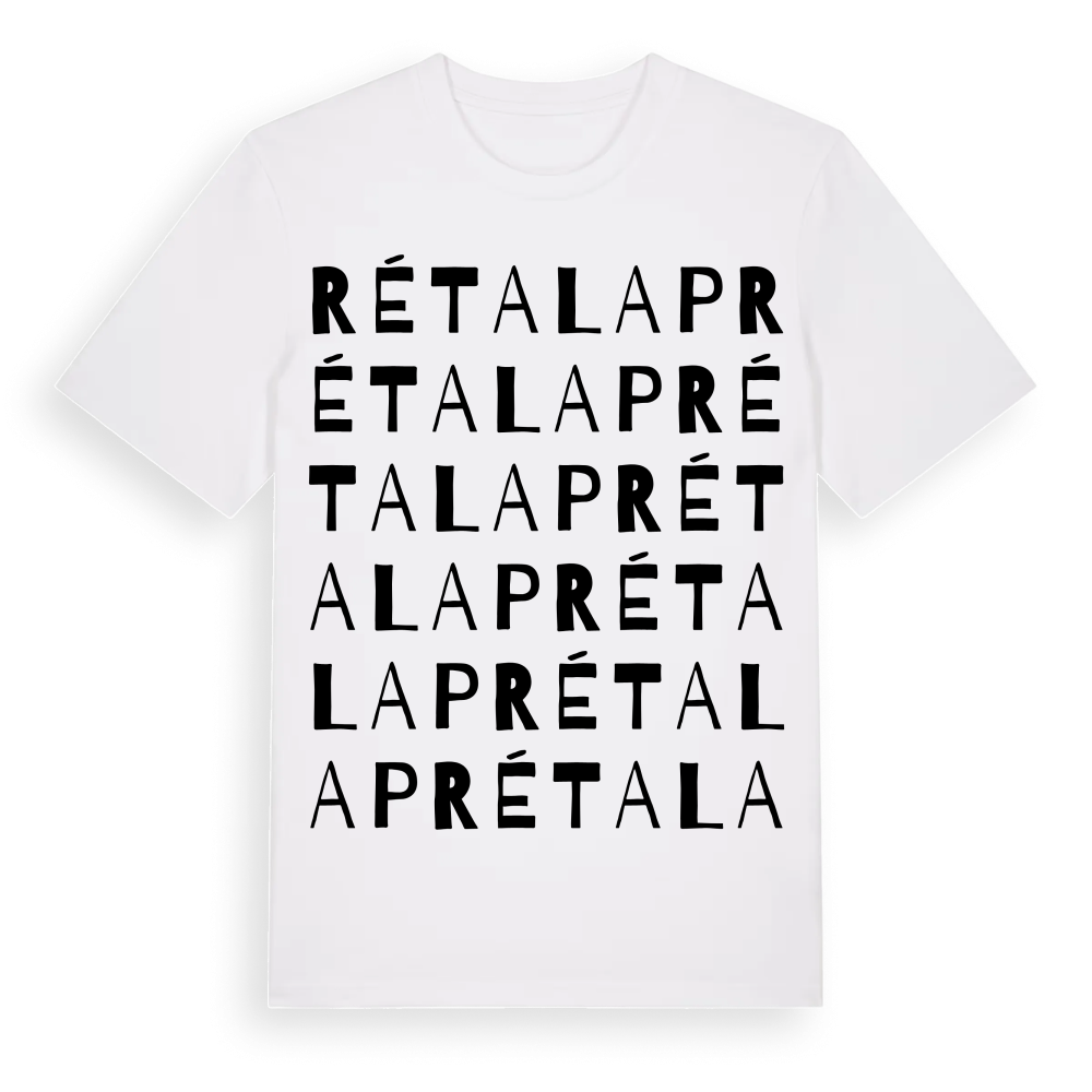 Rétalap ordlek t-shirt – White, i miljö