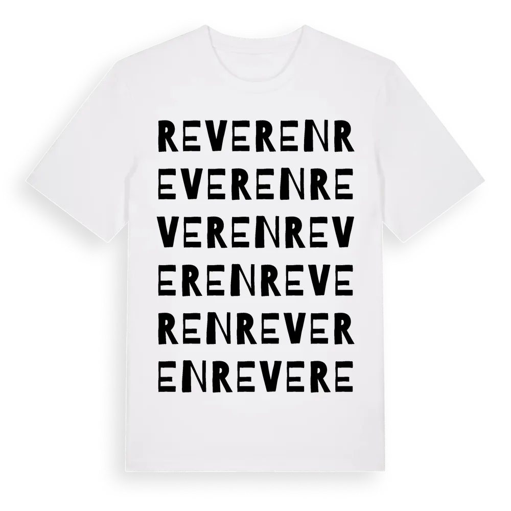Reveren ordlek t-shirt i miljö