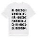 White t-shirt med Rhodedendrondalen ordlek t-shirt