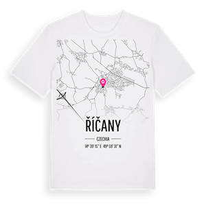 Říčany karta t-shirt – ekologisk bomull t-shirt från Pinshirt