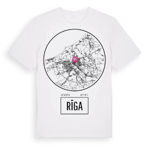 Rīga t-shirt – ekologisk bomull t-shirt från Pinshirt