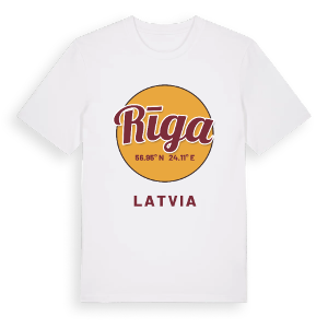 Rīga cirkel t-shirt – ekologisk bomull t-shirt från Pinshirt