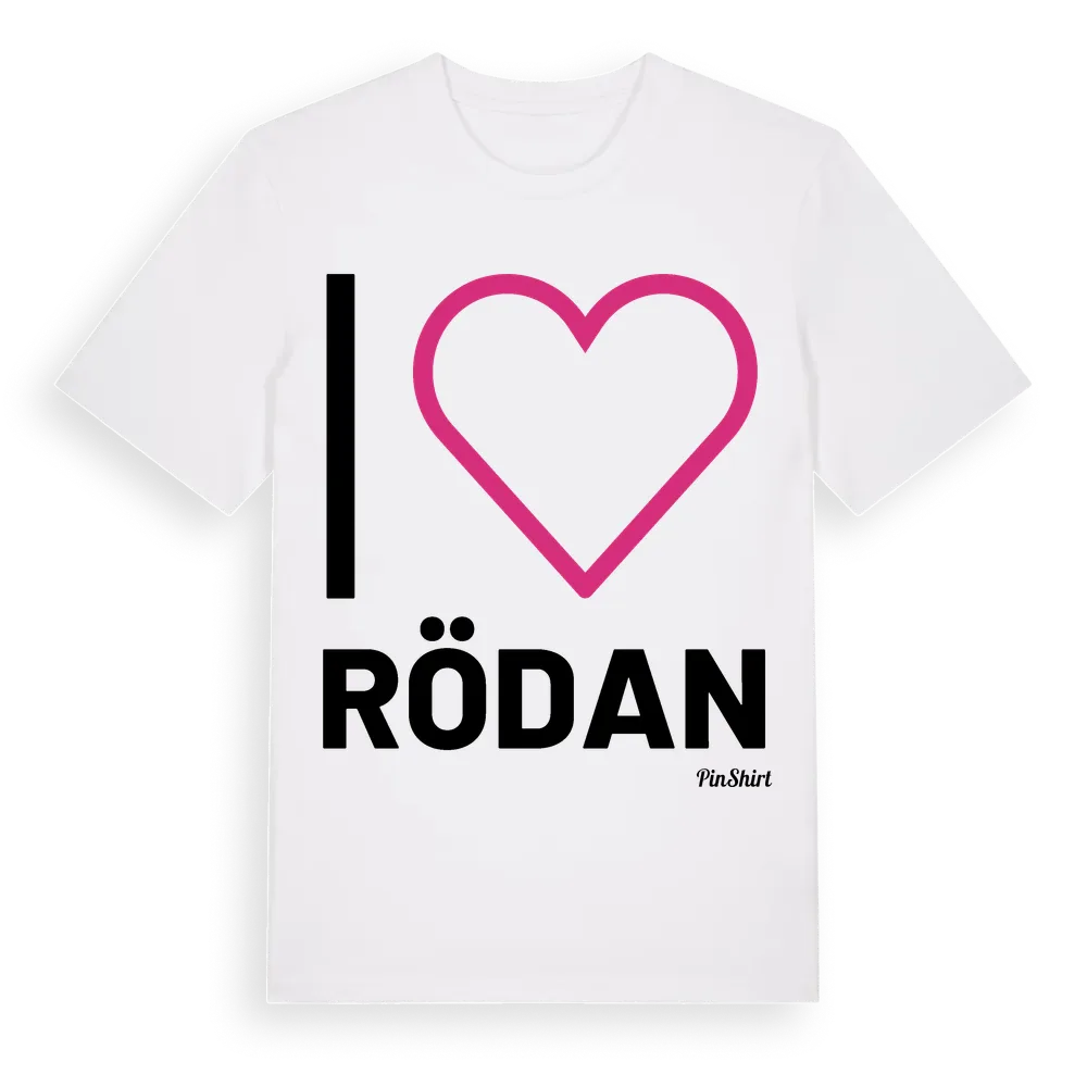 Jag älskar Rödan t-shirt stort tryck i miljö