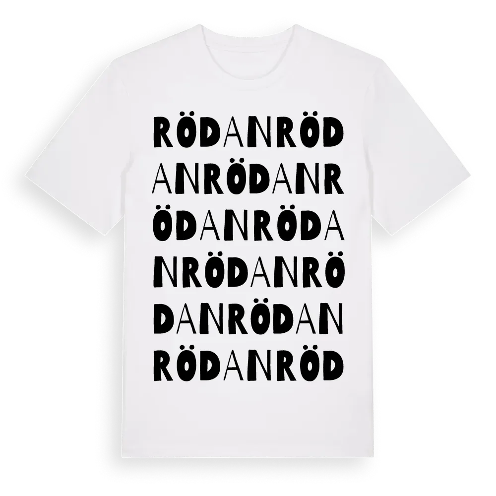 Rödan ordlek t-shirt i miljö