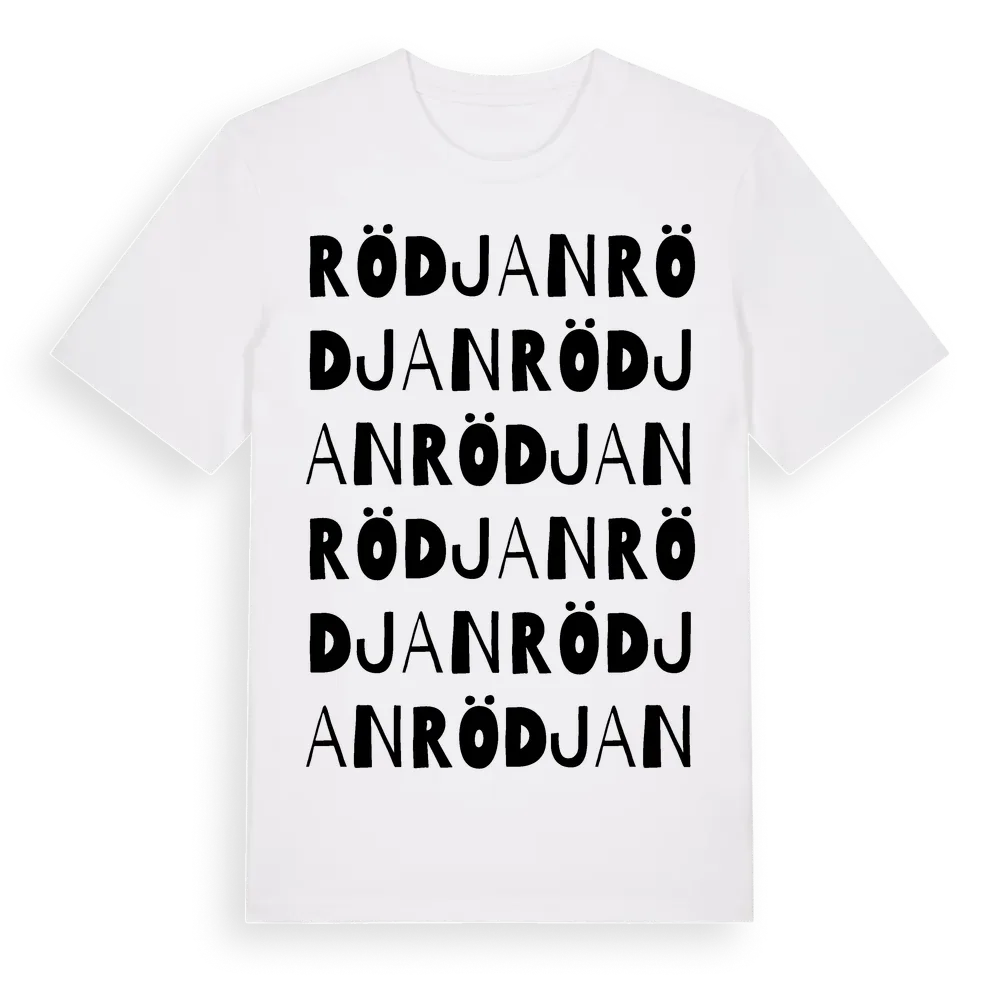 Rödjan ordlek t-shirt i miljö