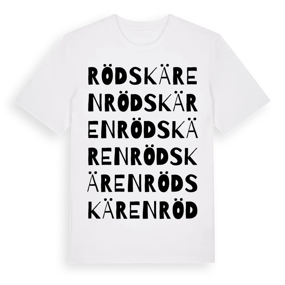 Rödskären ordlek t-shirt i miljö