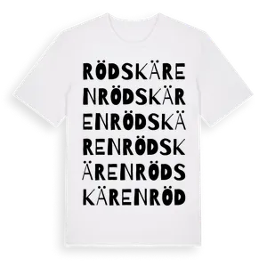 Rödskären ordlek t-shirt – ekologisk bomull t-shirt från Pinshirt