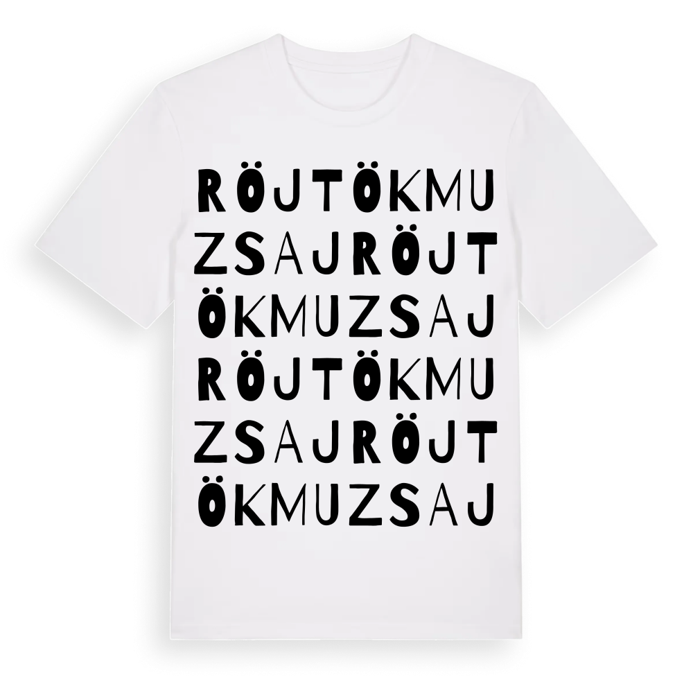 Röjtökmuzsaj ordlek t-shirt – White, i miljö