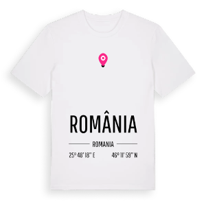 România karta t-shirt – ekologisk bomull t-shirt från Pinshirt