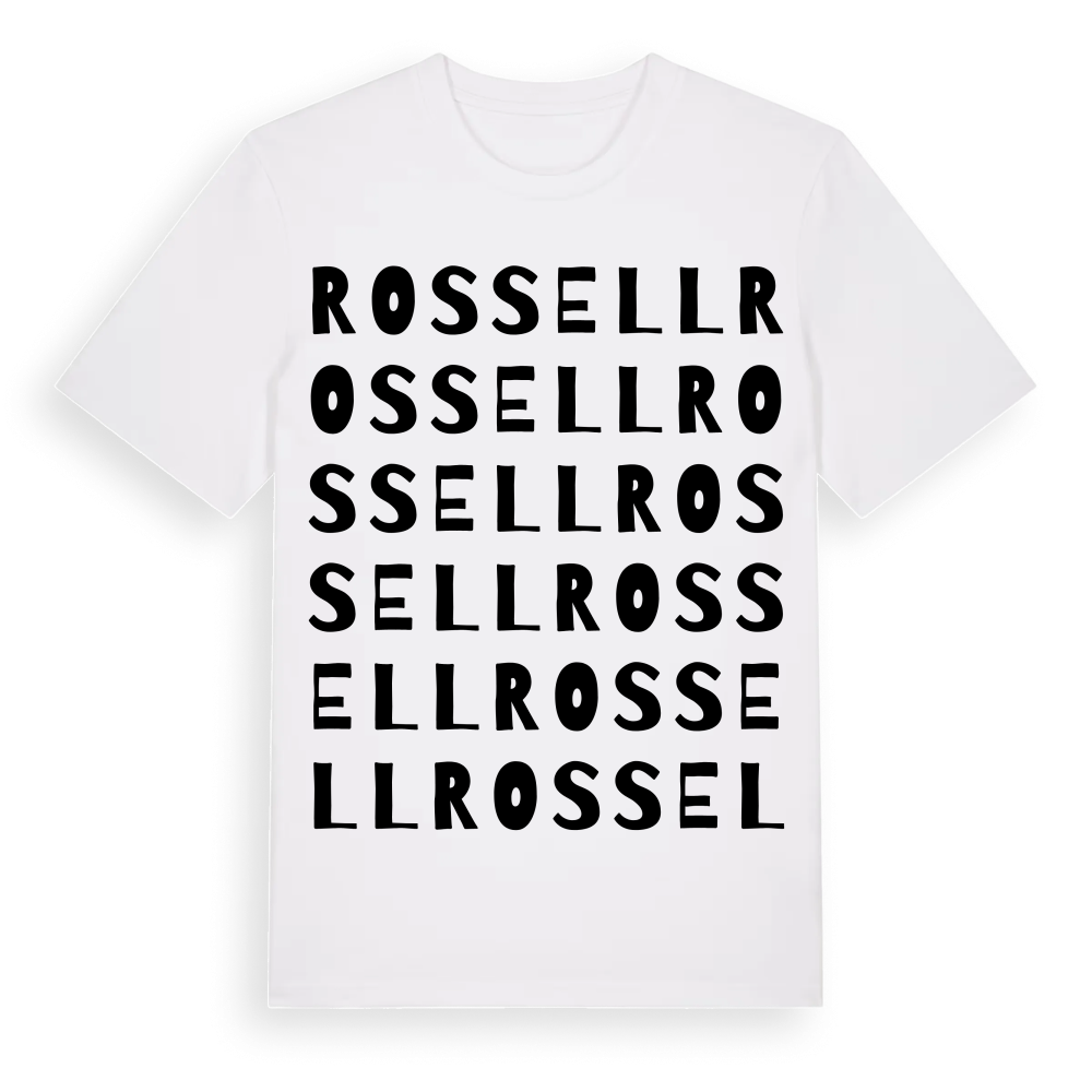 Rossell ordlek t-shirt – White, i miljö