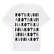 White t-shirt med Rotbrunna ordlek t-shirt