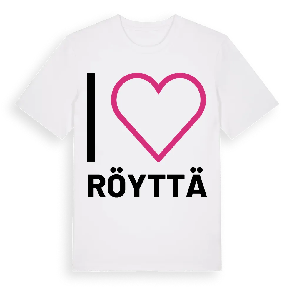 Jag älskar Röyttä t-shirt stort tryck i miljö
