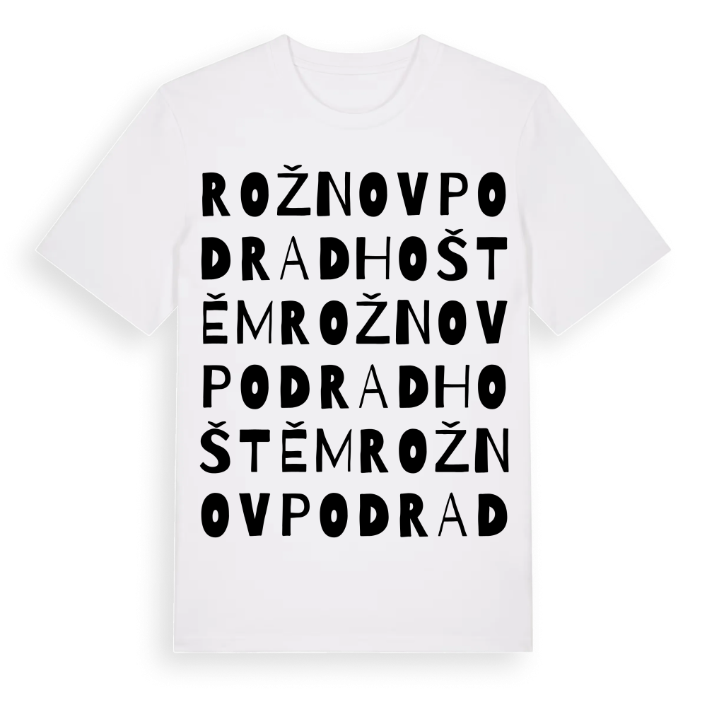 Rožnov pod Radhoštěm ordlek t-shirt – White, i miljö