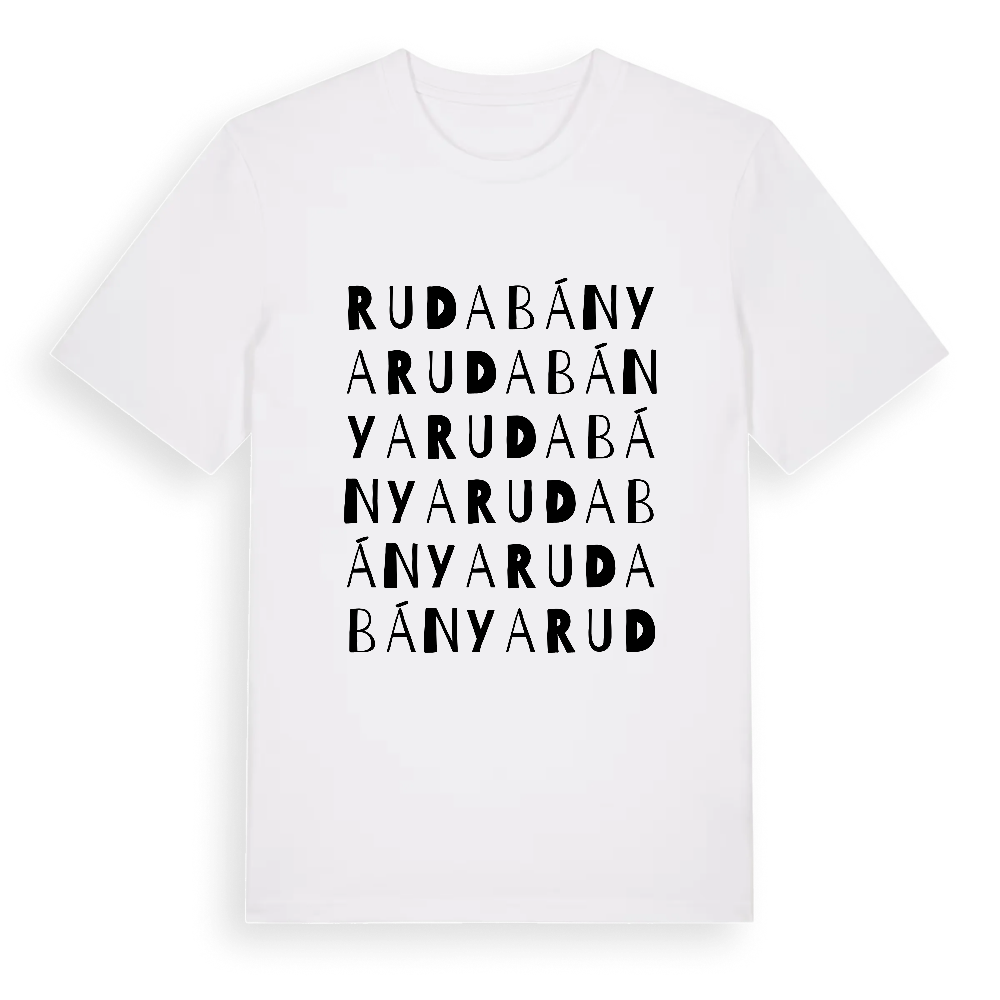 Rudabánya ordlek t-shirt – White, i miljö
